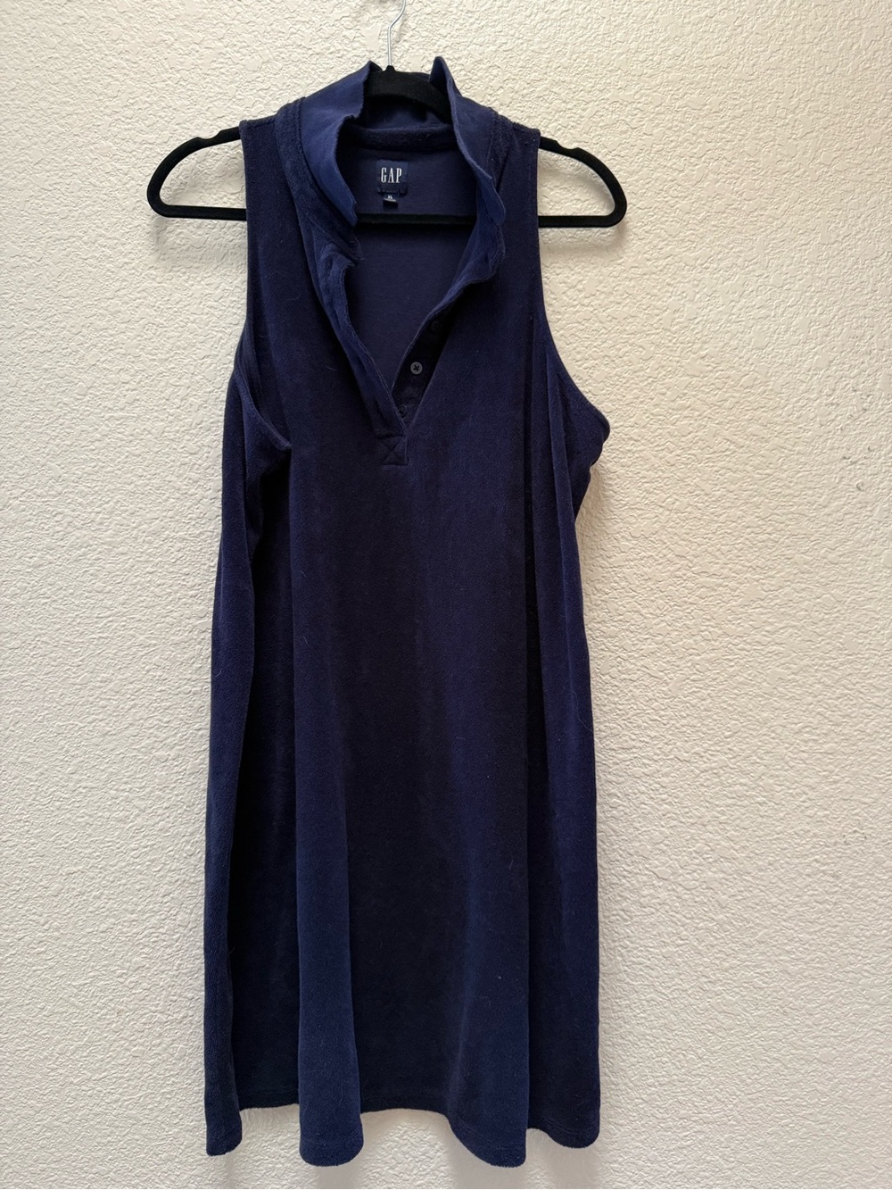 GAP Navy Sleeveless Polo Tank Dress Terry cloth dress or cover up